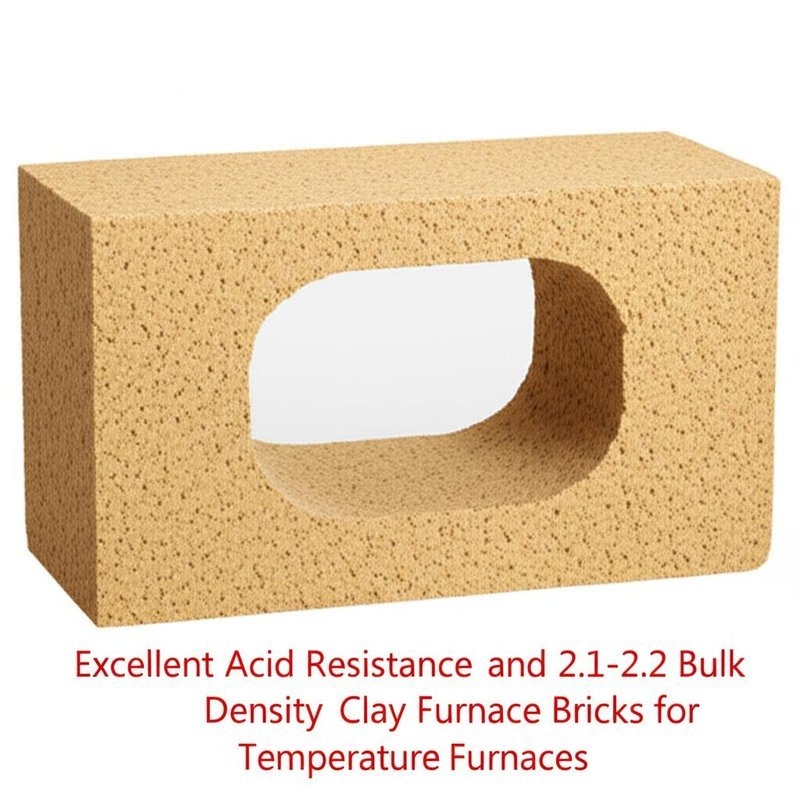 Excellent Acid Resistance and 2.1-2.2 Bulk Density Clay Furnace Bricks for Temperature Furnaces